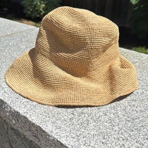 Jenni Kayne Tan Raffia Hat Size M/L